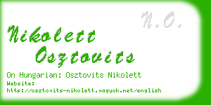nikolett osztovits business card